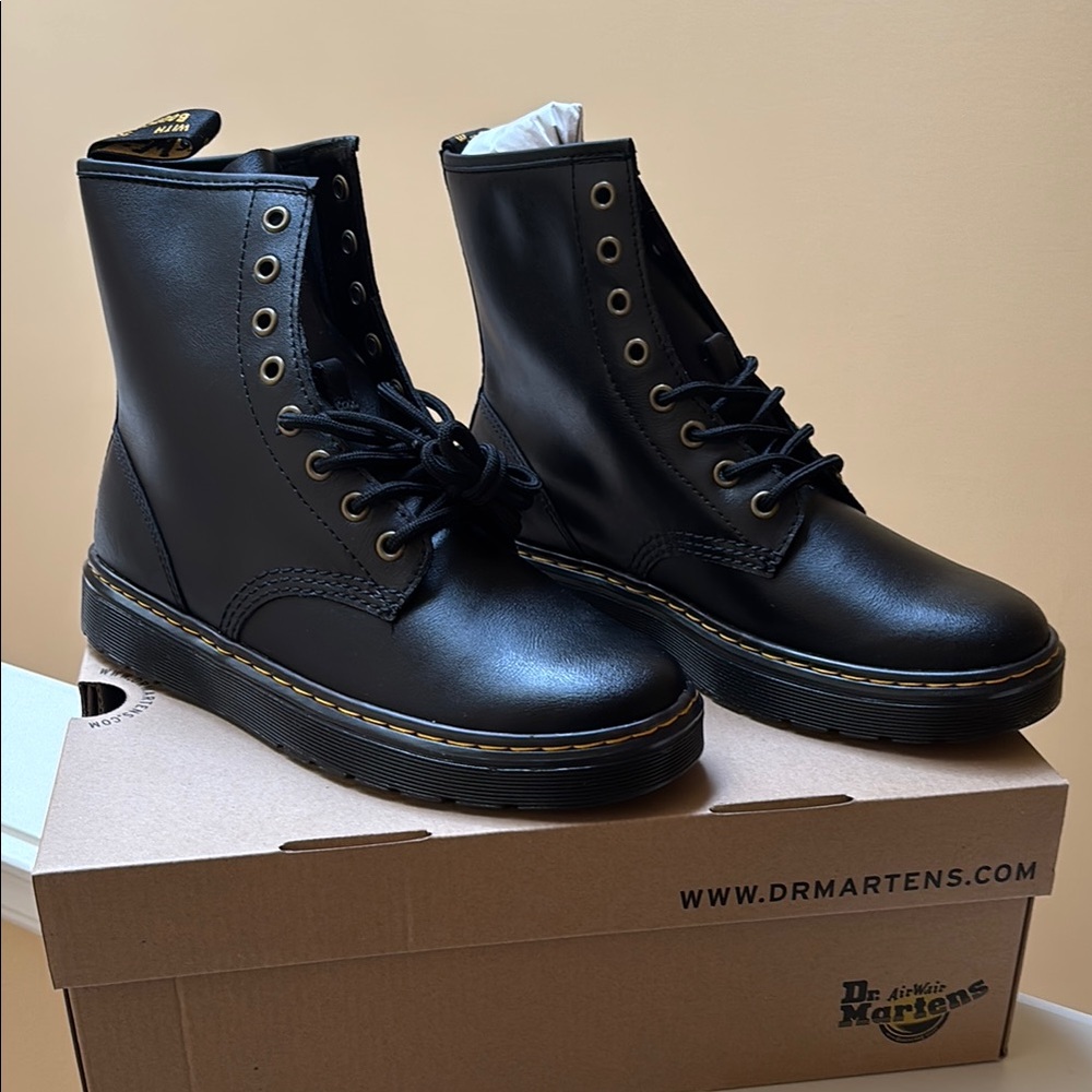 Dr. Martens Zavala Black Lace-Up Boots
